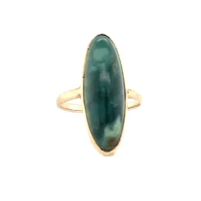 10k Moss Agate Ring