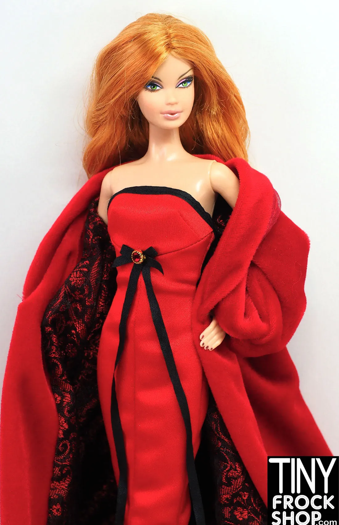 12" Fashion Doll Winter Concert Dress and Coat Set