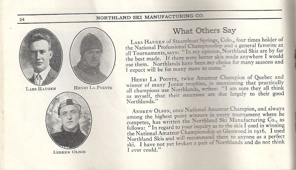 1923 Northland Ski Manufacturing Company Brochure