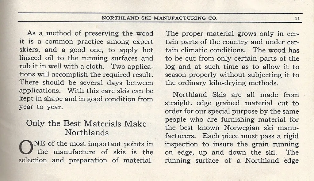 1923 Northland Ski Manufacturing Company Brochure