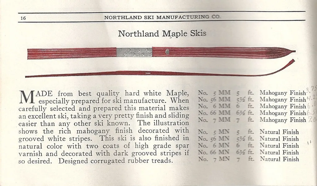 1923 Northland Ski Manufacturing Company Brochure