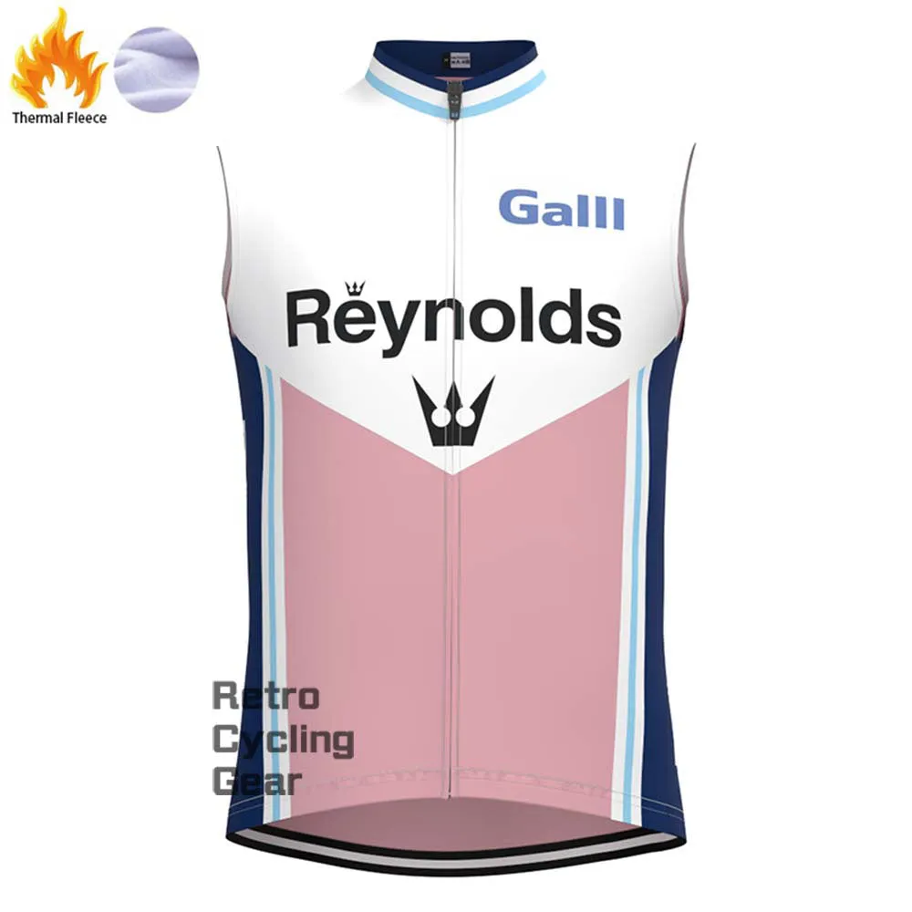 1990s Pink Reynolds Fleece Retro Cycling Vest