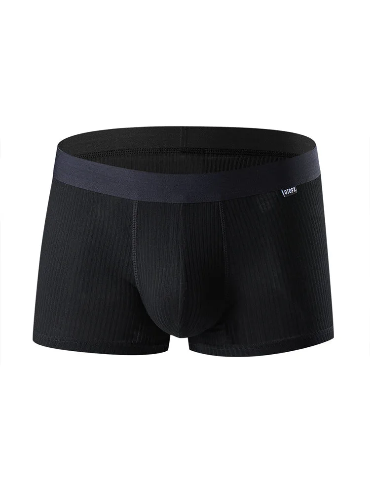 2 Pack Men's U Convex Breathable Soft Modal Trunks