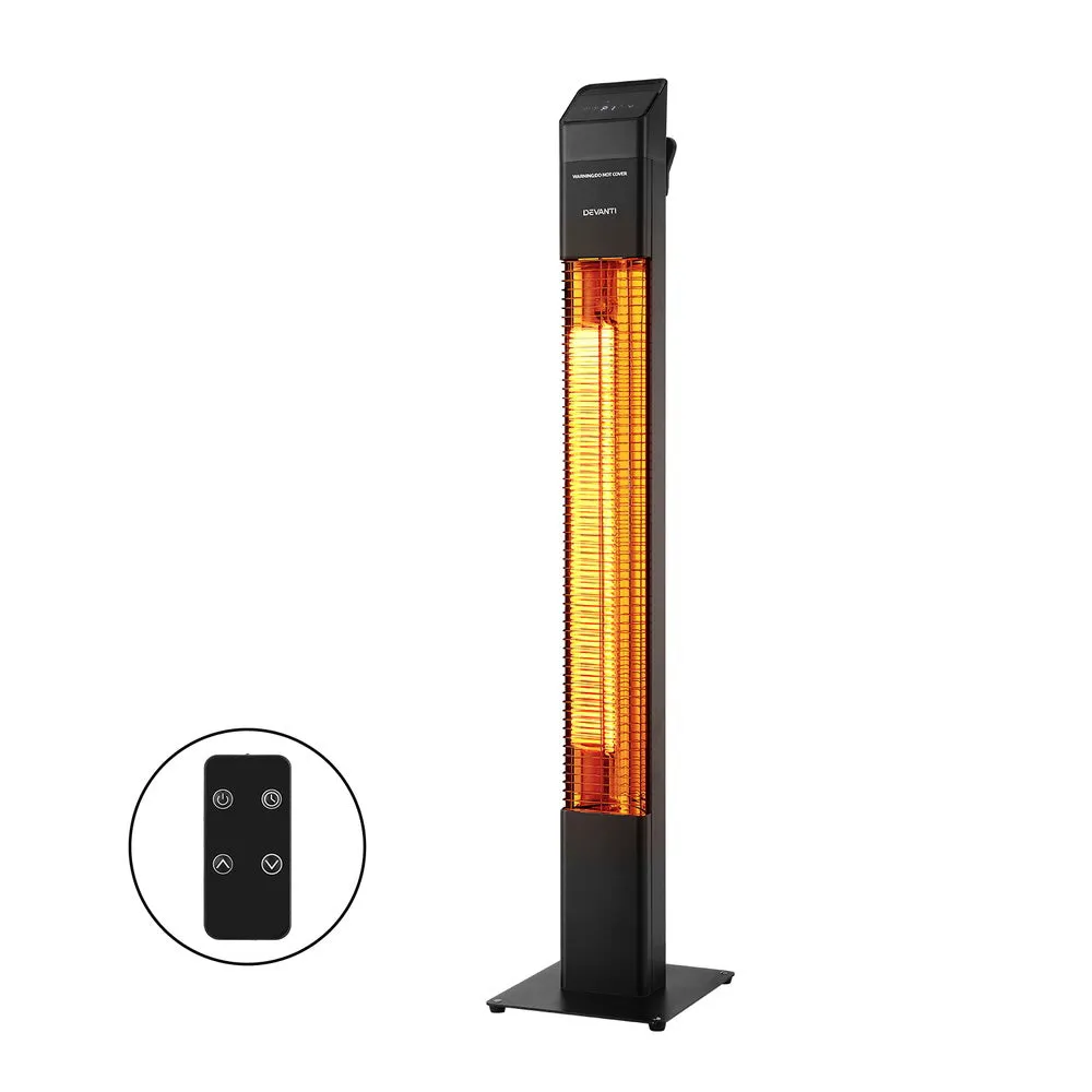 2000W Radiant Tower Heater 3 Heat Settings w/ Timer Devanti