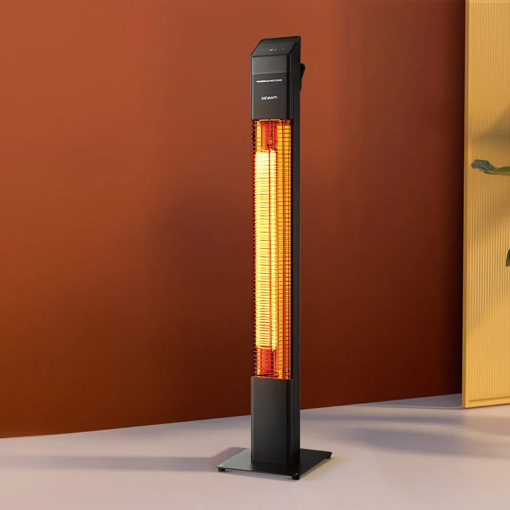 2000W Radiant Tower Heater 3 Heat Settings w/ Timer Devanti