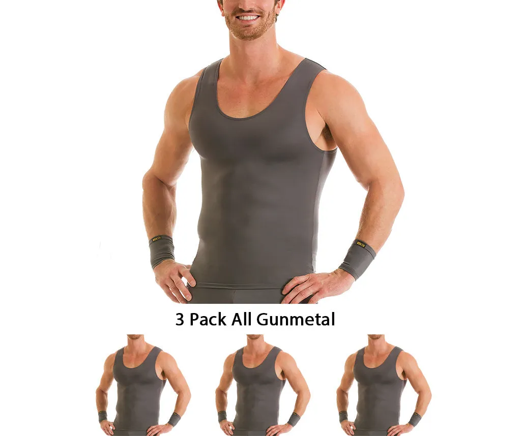 3-Pack Insta Slim Activewear Compression Muscle Tank Shirt MA0003BT