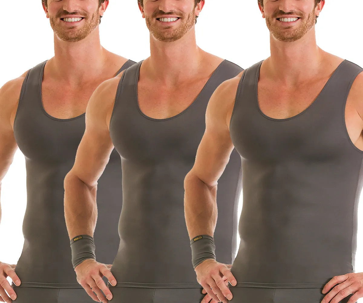 3-Pack Insta Slim Activewear Compression Muscle Tank Shirt MA0003BT