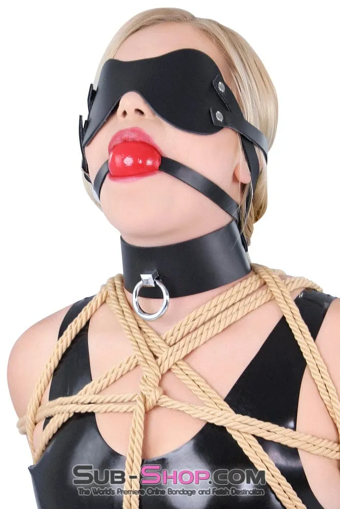 7200A      Black Tie-Up Affair Deluxe Bondage Collar