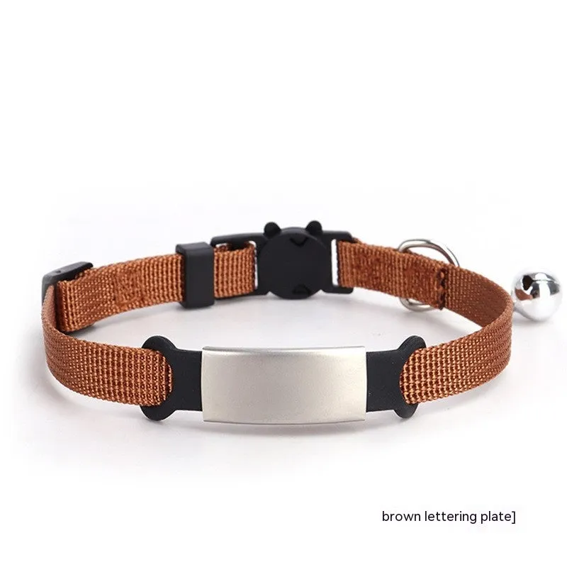 8-color Printable Plate Cat Collar with Detachable Buckle