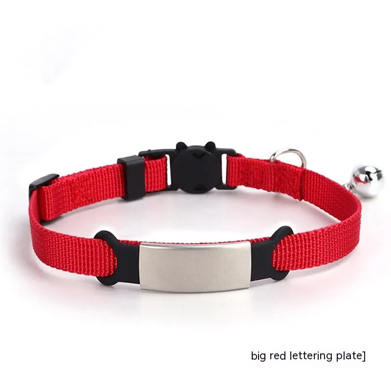 8-color Printable Plate Cat Collar with Detachable Buckle