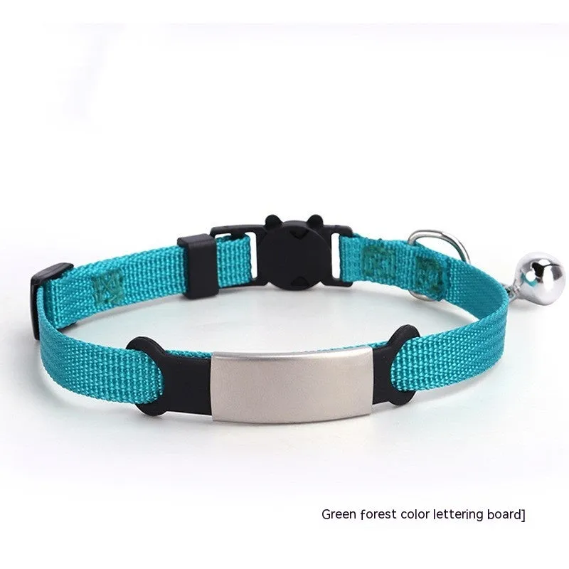 8-color Printable Plate Cat Collar with Detachable Buckle