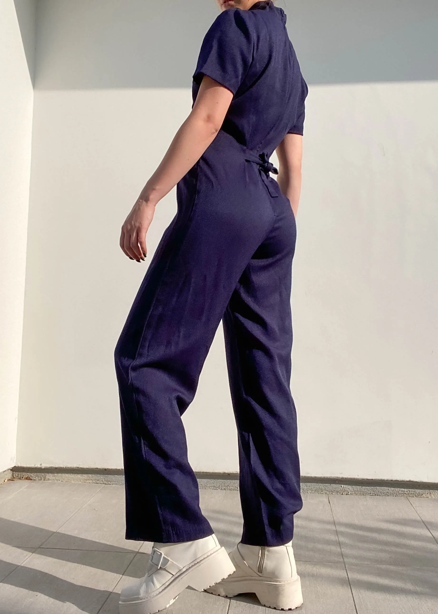 80's Navy Jumpsuit (M)