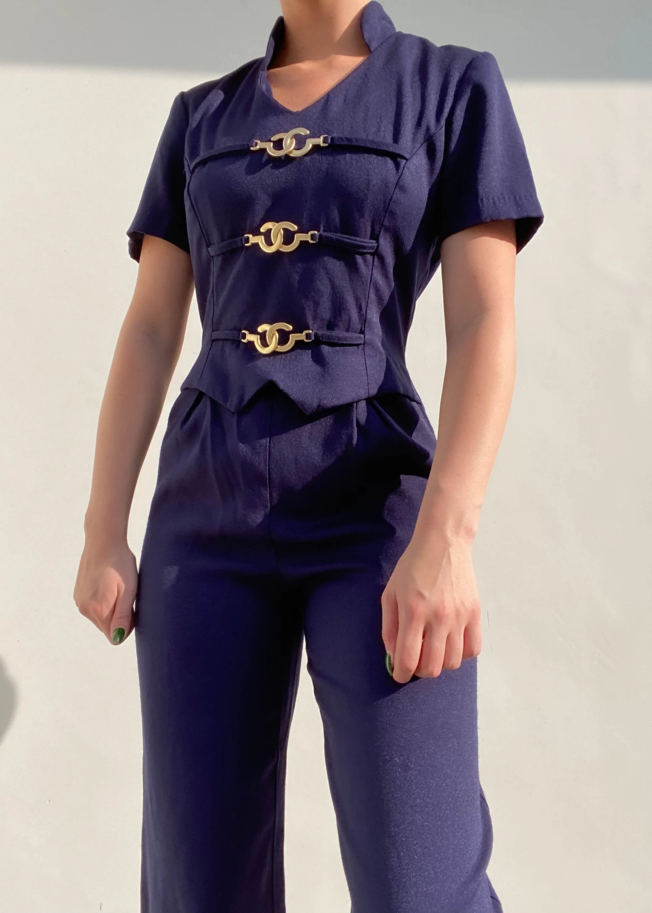 80's Navy Jumpsuit (M)