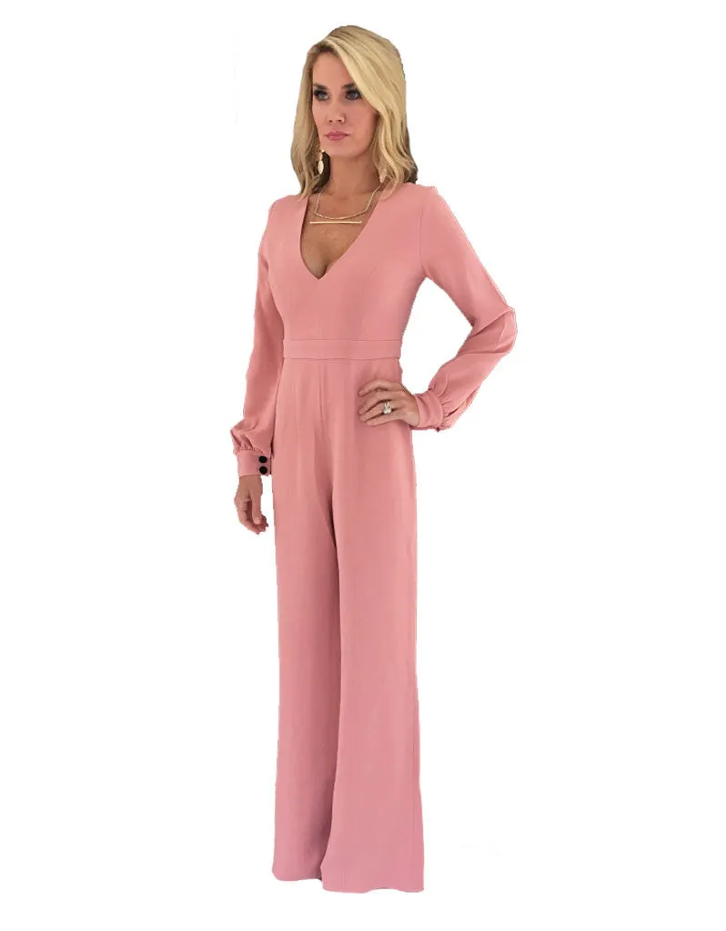 Alexis Isadore Jumpsuit in Ash Pink