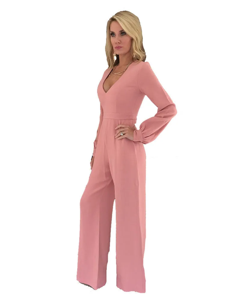 Alexis Isadore Jumpsuit in Ash Pink