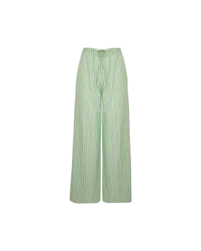 ANDIE COTTON PANT GREEN STRIPE