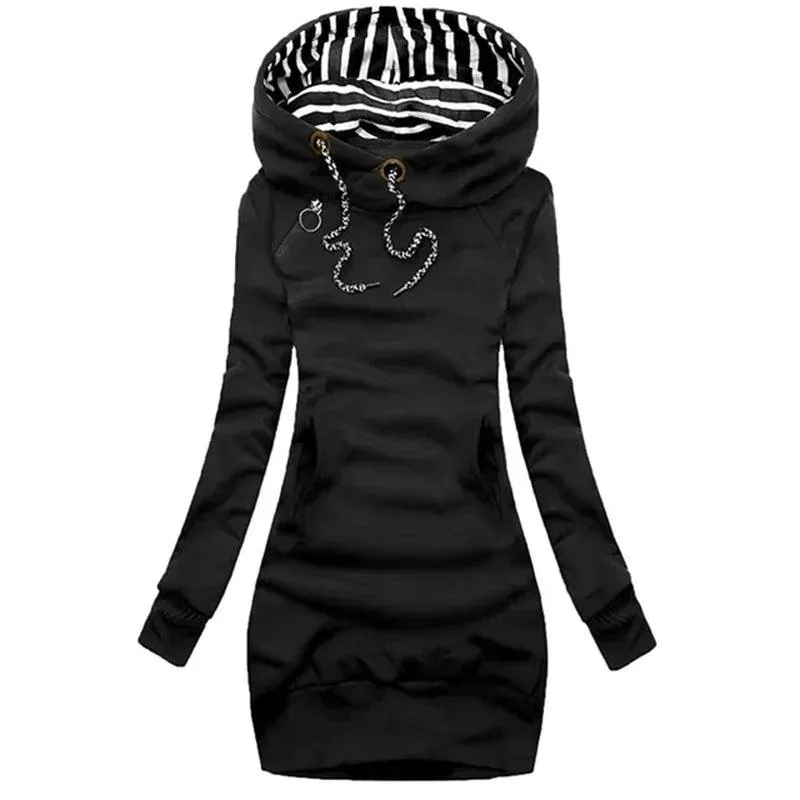 Autumn Winter Hoodie Dress: Stylish & Comfortable Sweatshirt for Women