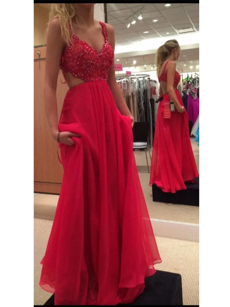 Backless Red Prom Dress For Juniors Freshmen Homecoming Dress