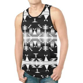 Between the Mountains Black and White Tank Top