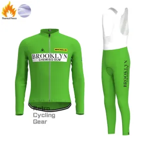 Brooklyn Green Fleece Retro Cycling Kits