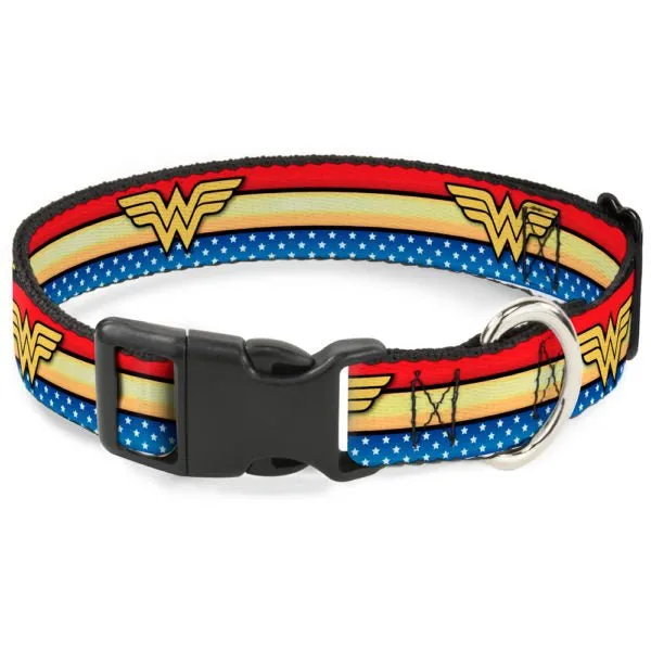 Buckle Down  Clip Collar – Wonder Woman Logo – Large 15-26″