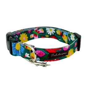 Butterfly & Mushroom Floral Dog Collar -978