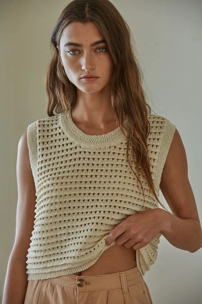 By Together Lacey Crochet Top