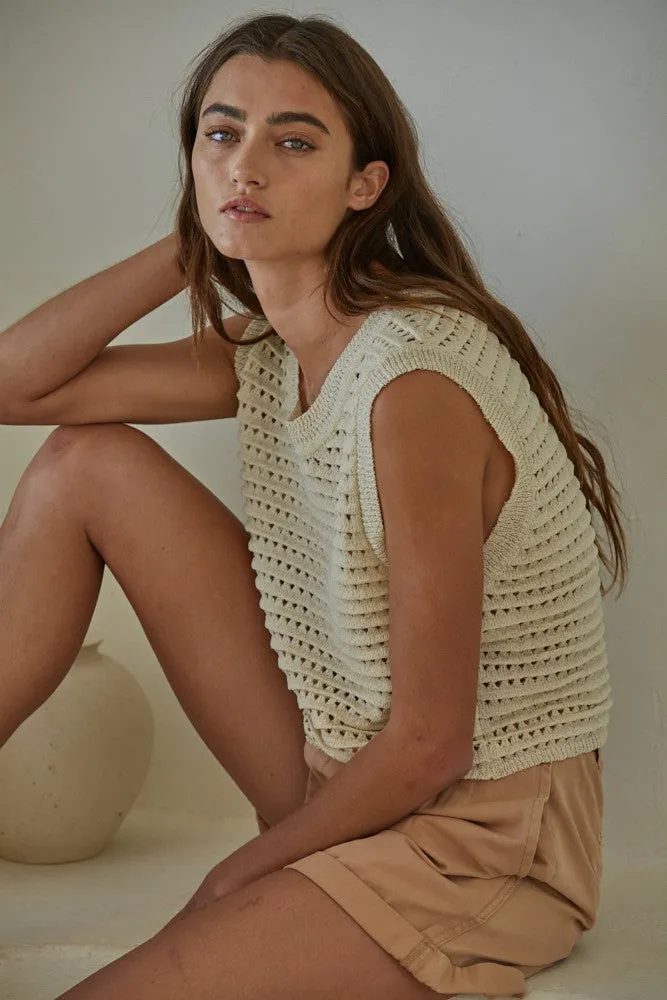 By Together Lacey Crochet Top