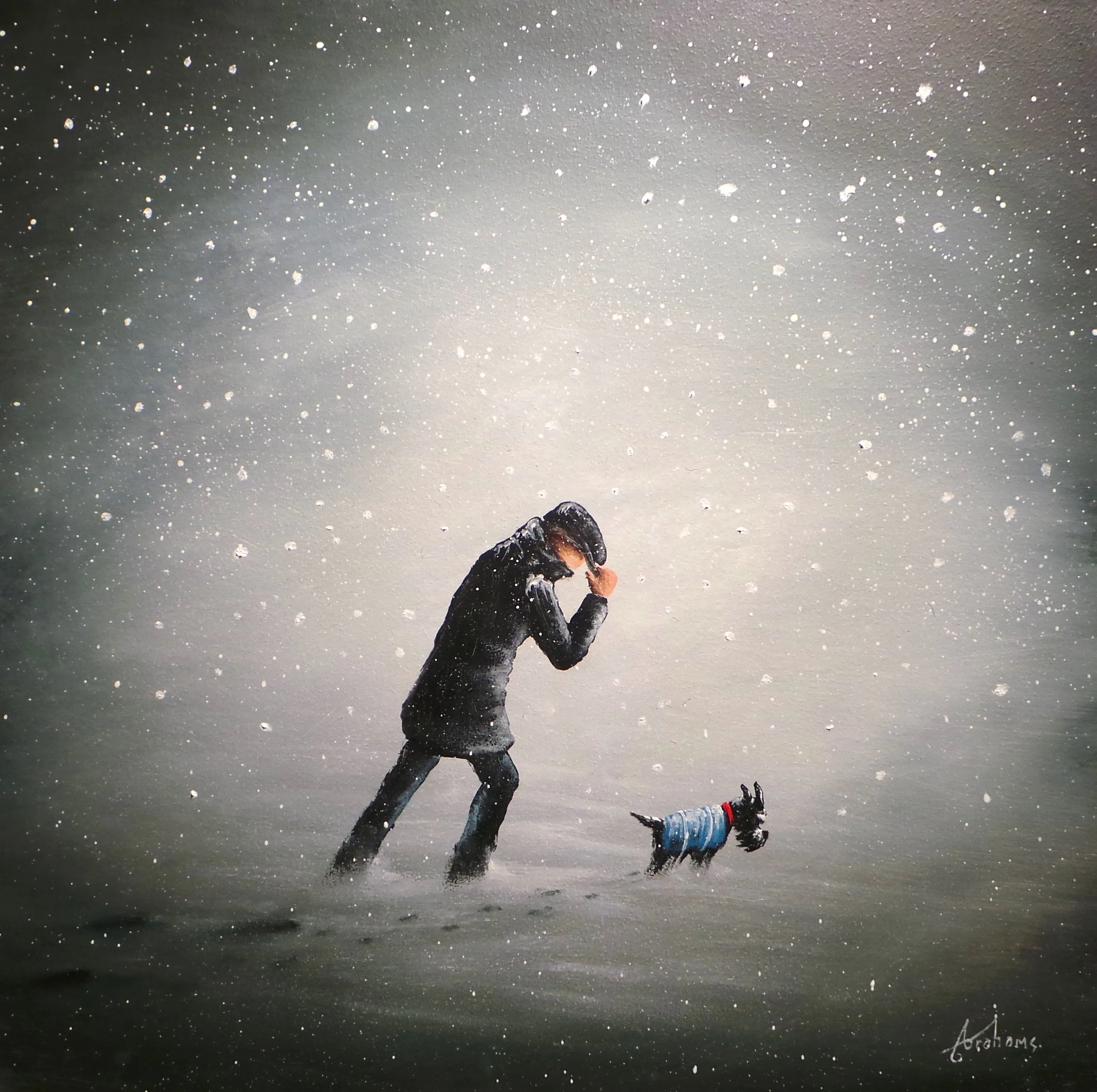 Cold Hands And Cold Paws Original by Danny Abrahams SOLD