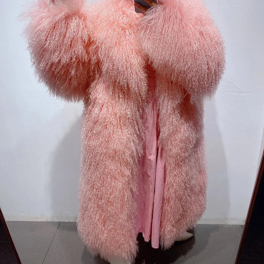 Couture Shearling Lamb Fur Coat - Extra Long