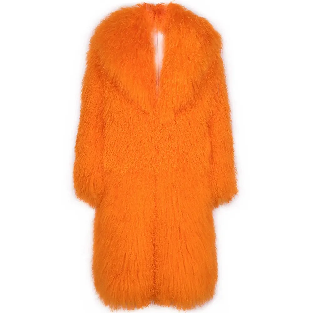 Couture Shearling Lamb Fur Coat - Extra Long