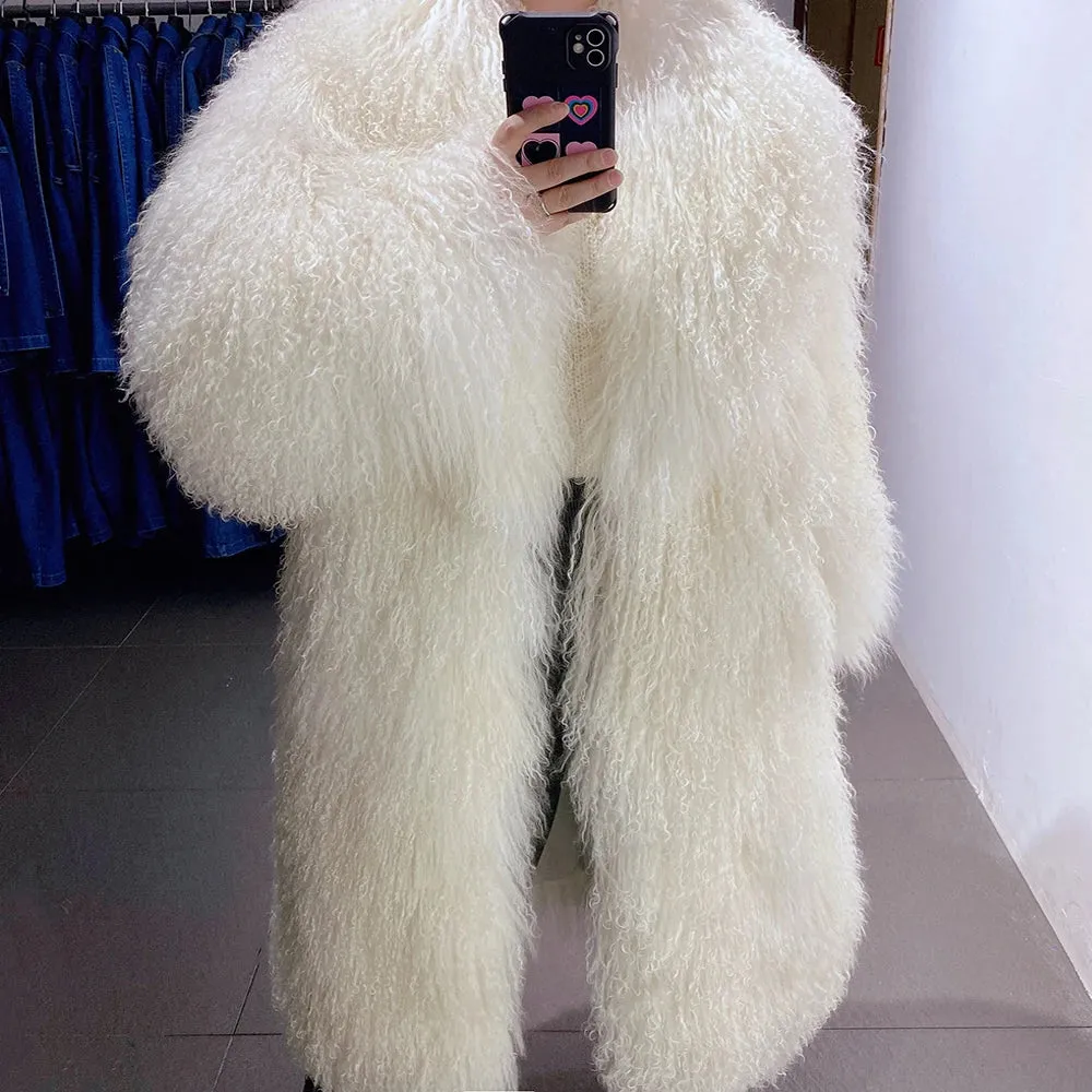 Couture Shearling Lamb Fur Coat - Extra Long