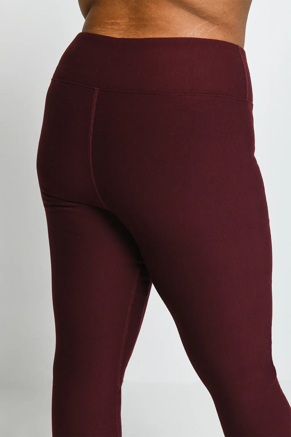 Curve Winter Everyday High Waisted Leggings - Burgundy