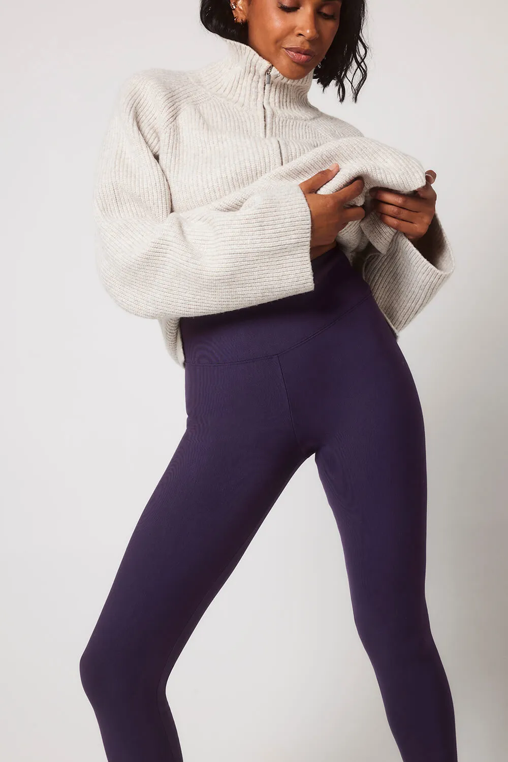 Curve Winter Everyday High Waisted Leggings - Midnight Plum