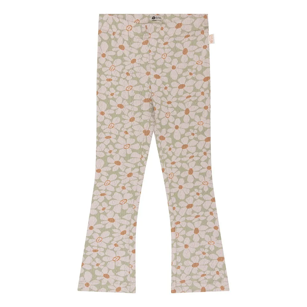 Daily7 Flared Flower Rib Pants