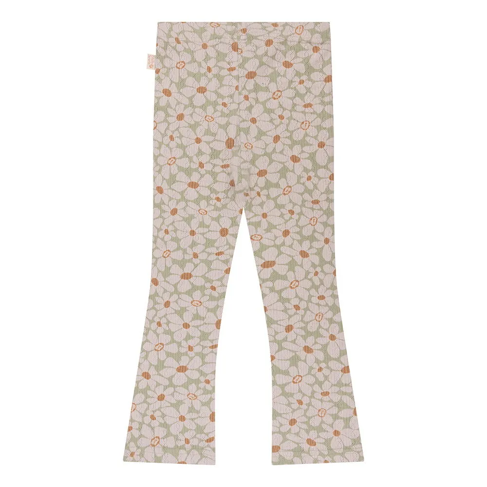 Daily7 Flared Flower Rib Pants