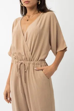 Dark Taupe Dolman Sleeve Jumpsuit