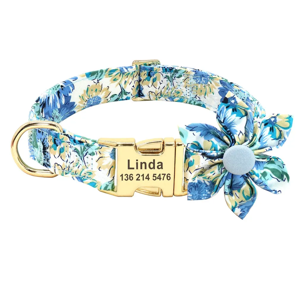 DIVA Pet - "Bella" Nylon Print Pet Collar And Leash