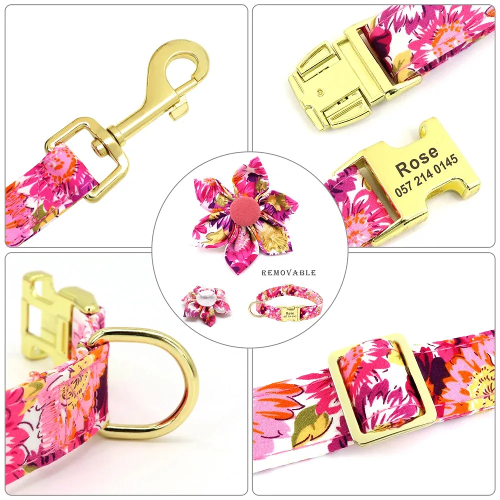 DIVA Pet - "Bella" Nylon Print Pet Collar And Leash