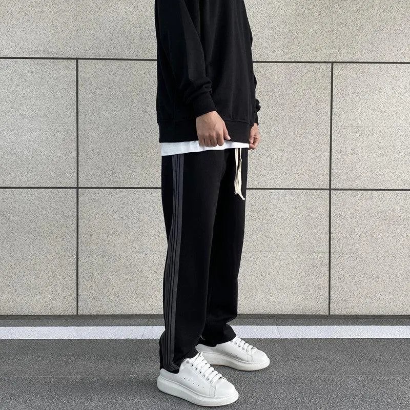 Drawstring Side Stripe Sweatpants