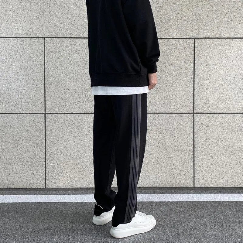 Drawstring Side Stripe Sweatpants