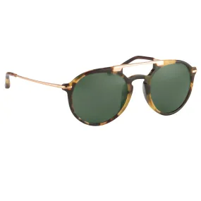 Dries Van Noten Unisex Round Green Sunglasses DVN54C4SUN