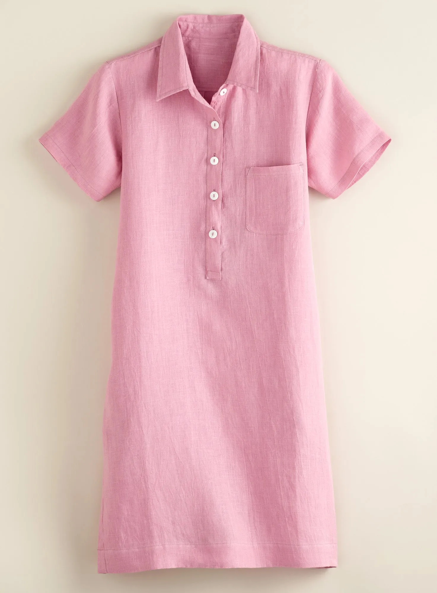 Evora European Linen Shirt Dress