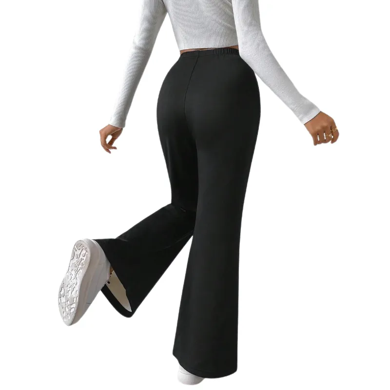 Flared Thermal Pants With Fleece Lining