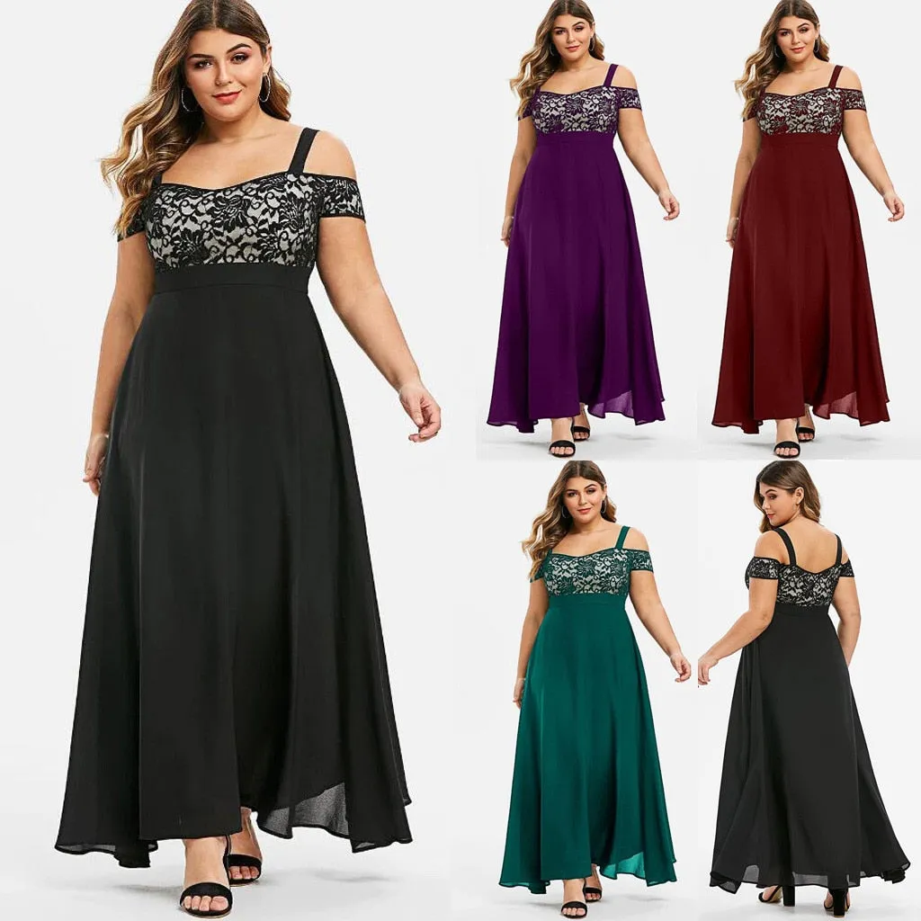 Funki Buys | Dresses | Women's Elegant Plus Evening Dress