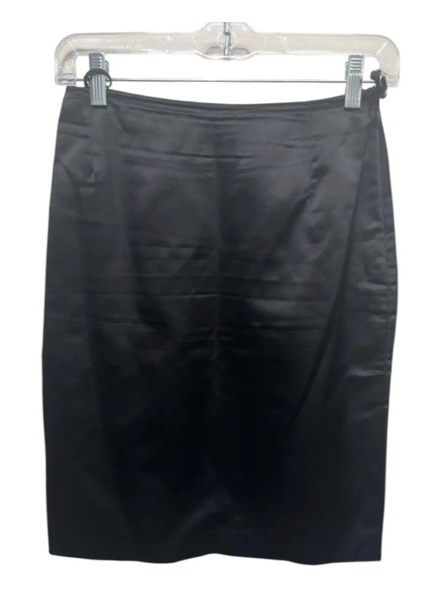 Gianni Versace Size 38 Black Silk Pencil Darts Midi Skirt