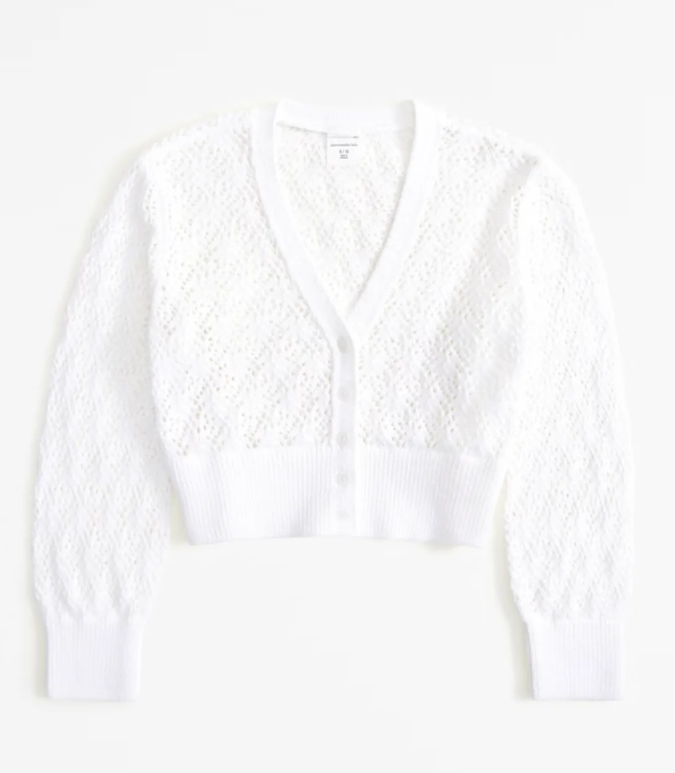 Girls crochet crop knit cardigan