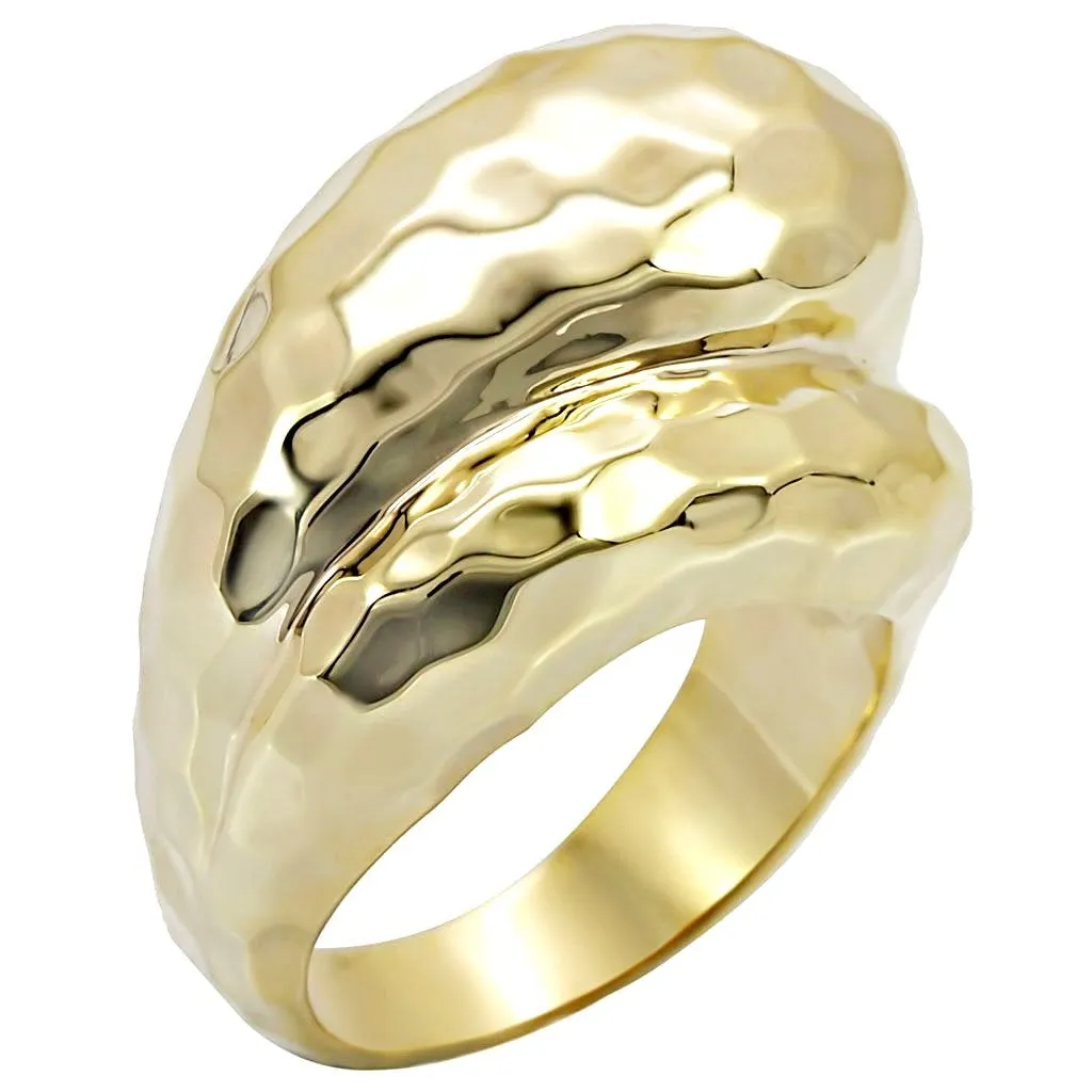 Gold Brass Ring with No Stone for Women Style 1W036