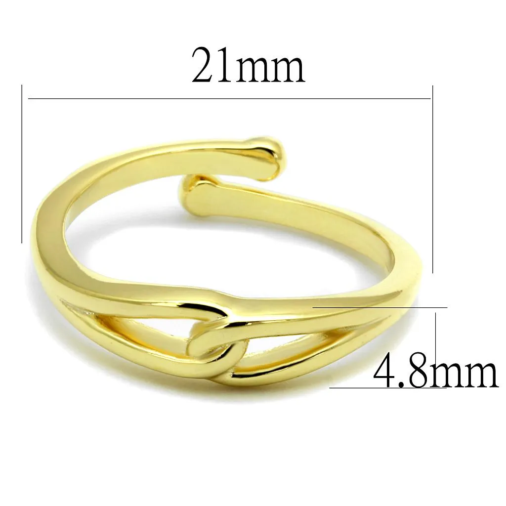 Gold Brass Ring with No Stone for Women Style LO4081