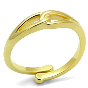 Gold Brass Ring with No Stone for Women Style LO4081